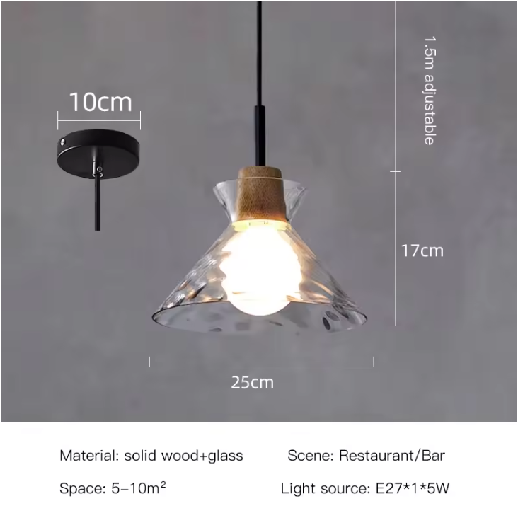 TOKYO Glass Chandelier – Minimalist Modern Pendant Light | Elegant Ambient Interior Lighting