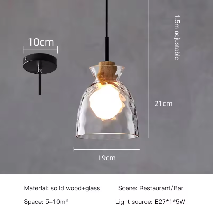 TOKYO Glass Chandelier – Minimalist Modern Pendant Light | Elegant Ambient Interior Lighting
