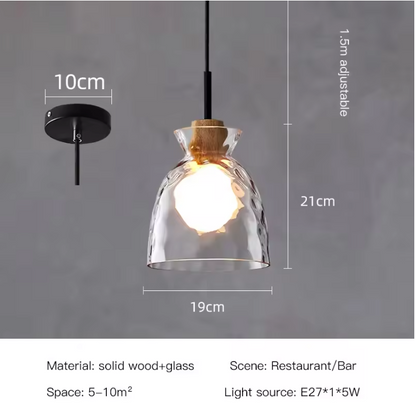 TOKYO Glass Chandelier – Minimalist Modern Pendant Light | Elegant Ambient Interior Lighting