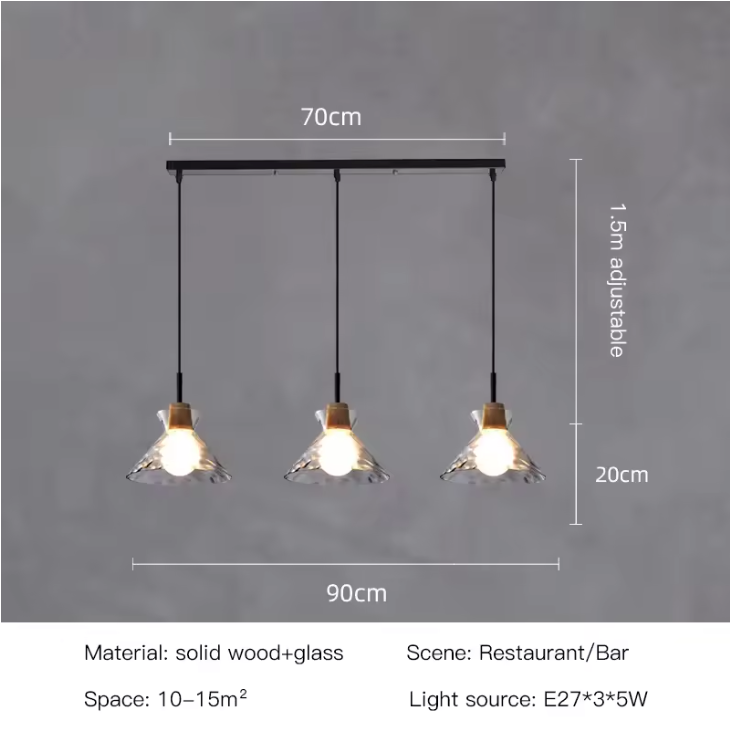 TOKYO Glass Chandelier – Minimalist Modern Pendant Light | Elegant Ambient Interior Lighting