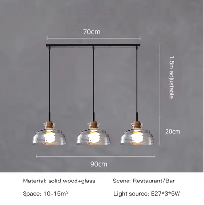 TOKYO Glass Chandelier – Minimalist Modern Pendant Light | Elegant Ambient Interior Lighting