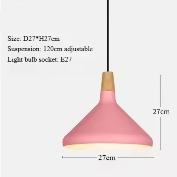 French Macaron Cone Pendant Light – Colourful Modern Hanging Lamp | Elegant Scandinavian Ceiling Lighting