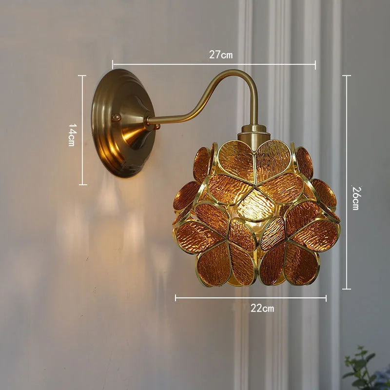 Nordique Glass Wall Light – Scandinavian Brass Sconce | Clear Glass Ambient Lighting | Contemporary Interior Elegance