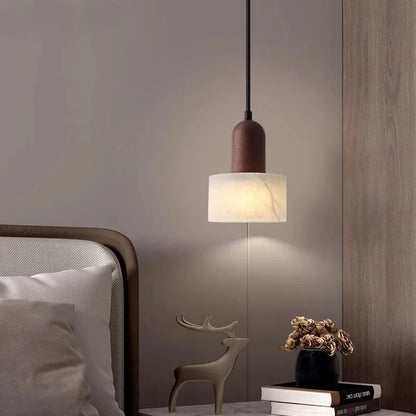 Auralith Marble Pendant Light – Wabi-Sabi Jade Stone Ceiling Lamp | Luxury LED Lighting for Refined Interiors