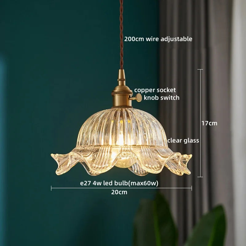 Verra Copper Pendant Light – Modern Glass Ceiling Lamp | Contemporary Ambient Lighting | Refined Interior Elegance