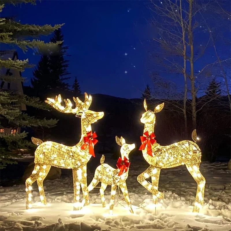 LumiGift Illuminated Gift Boxes – Set of 3 LED Christmas Decorations | Indoor & Outdoor Holiday Display