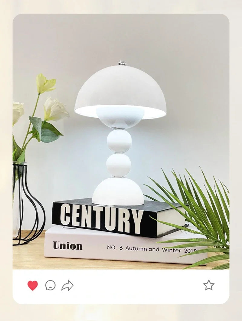 Nordic Flower LED Table Lamp – USB Dimmable Bedside Light | Decorative Floral Desk Lamp | Modern Ambient Lighting