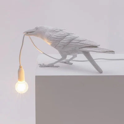 Lucky Bird Resin Table Lamp – Modern LED Decorative Table Light | Contemporary Bedroom & Living Room Lamp | Designer Home Décor