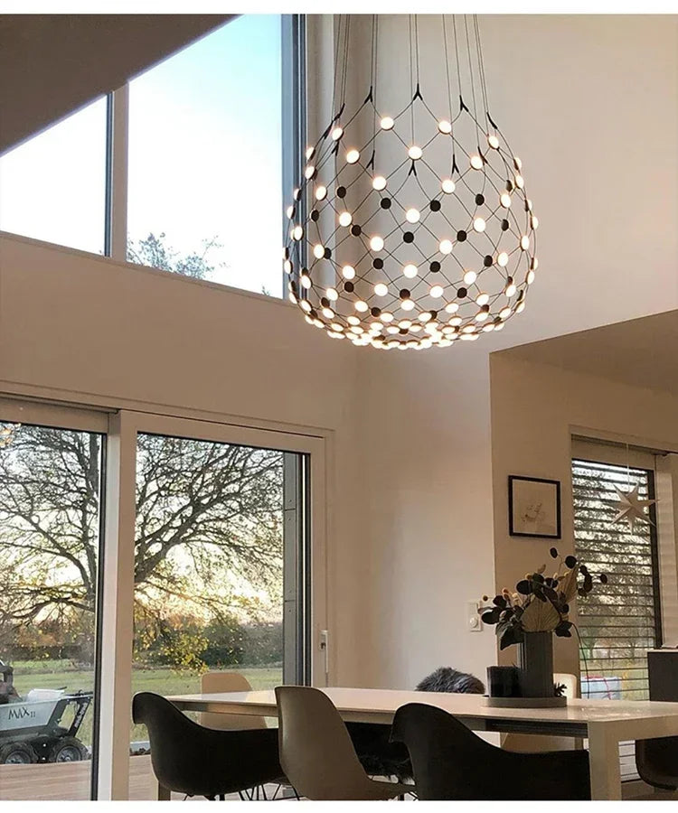 Modern Linear Pendant Light – Minimalist E27 Ceiling Lamp | Contemporary Ambient Lighting | Sleek Interior Statement