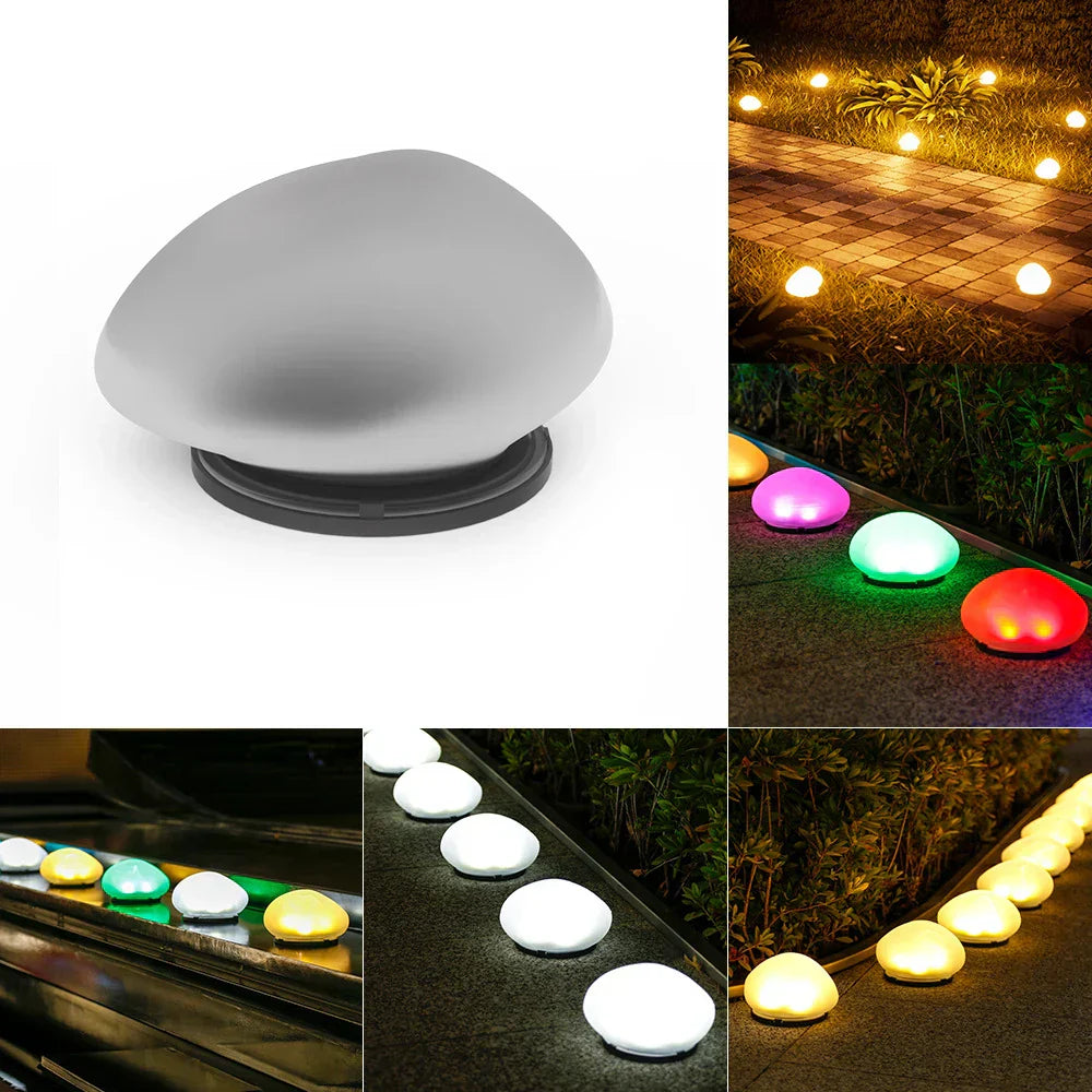 LUXGLOW Solar-Kiesel Außenleuchte-Leuchtezauber