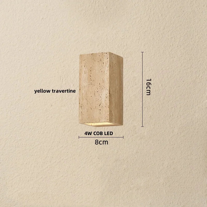 Cavora Stone Wall Light – Scandinavian Glass & Natural Stone Sconce | Up & Down Ambient Lighting | Contemporary Interior Design