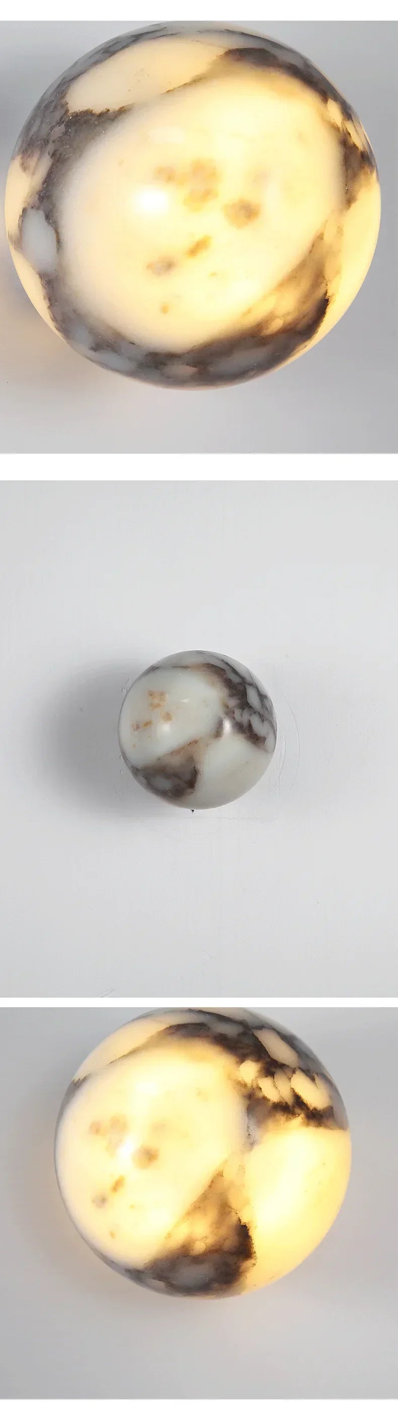 Luxury Marble Globe Wall Light – Natural Stone LED Wall Lamp for Bedrooms, Living Rooms, Hallways & Staircases