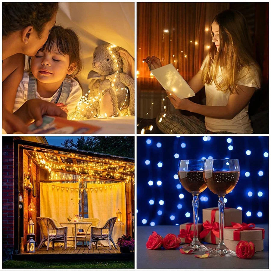 LUMISHOW RGB Smart LED String Lights – App & Remote Controlled Decorative Lighting | USB Powered Indoor & Outdoor Fairy Lights