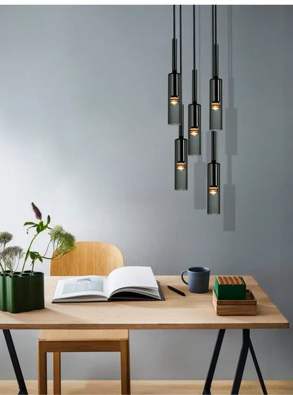 Obsidian Orb Pendant Light – Minimalist Glass Ceiling Lamp | Nordic LED Hanging Light for Contemporary Interiors