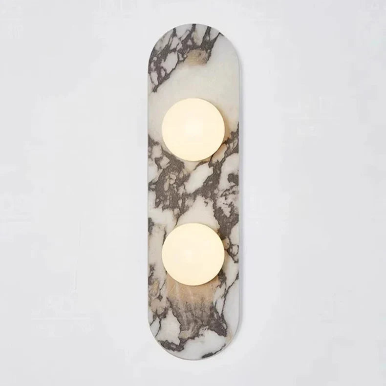 Marble LED Wall Light – Modern Designer Wall Lamp | Luxury Ambient Lighting | Contemporary Stone & Glass Feature