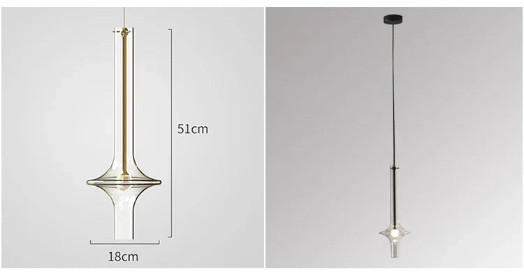 Aureline Glass Pendant Light – Luxury Nordic LED Hanging Lamp | Modern Designer Lighting for Elegant Interiors