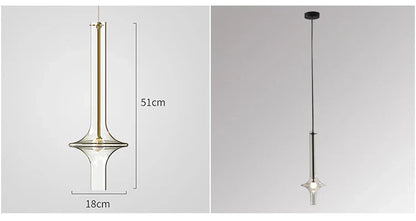 Aureline Glass Pendant Light – Luxury Nordic LED Hanging Lamp | Modern Designer Lighting for Elegant Interiors