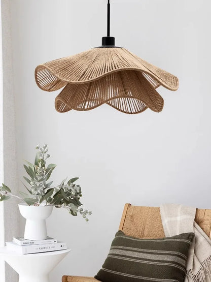 WabiRope Aura: Scandinavische Wabi Sabi Hennep Touw Hanglamp-Leuchtezauber