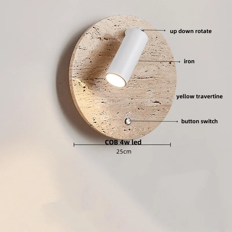 Cavora Stone Wall Light – Scandinavian Glass & Natural Stone Sconce | Up & Down Ambient Lighting | Contemporary Interior Design