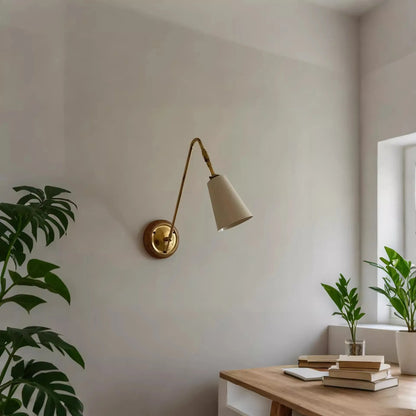 Brass Wall Light with Nordic Retro Design – Modern LED Wall Sconce | Elegant Ambient Lighting