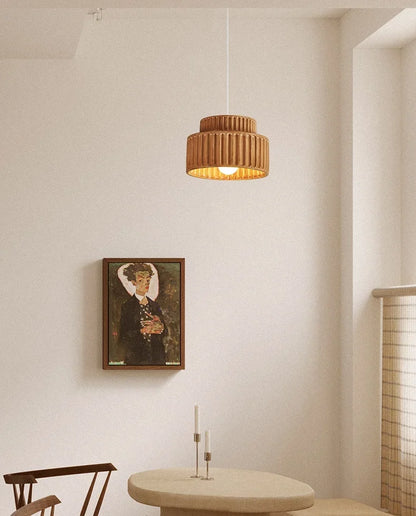 Veloura Resin Pendant Light – Nordic LED Ceiling Lamp | Minimalist Japandi Lighting for Modern Interiors