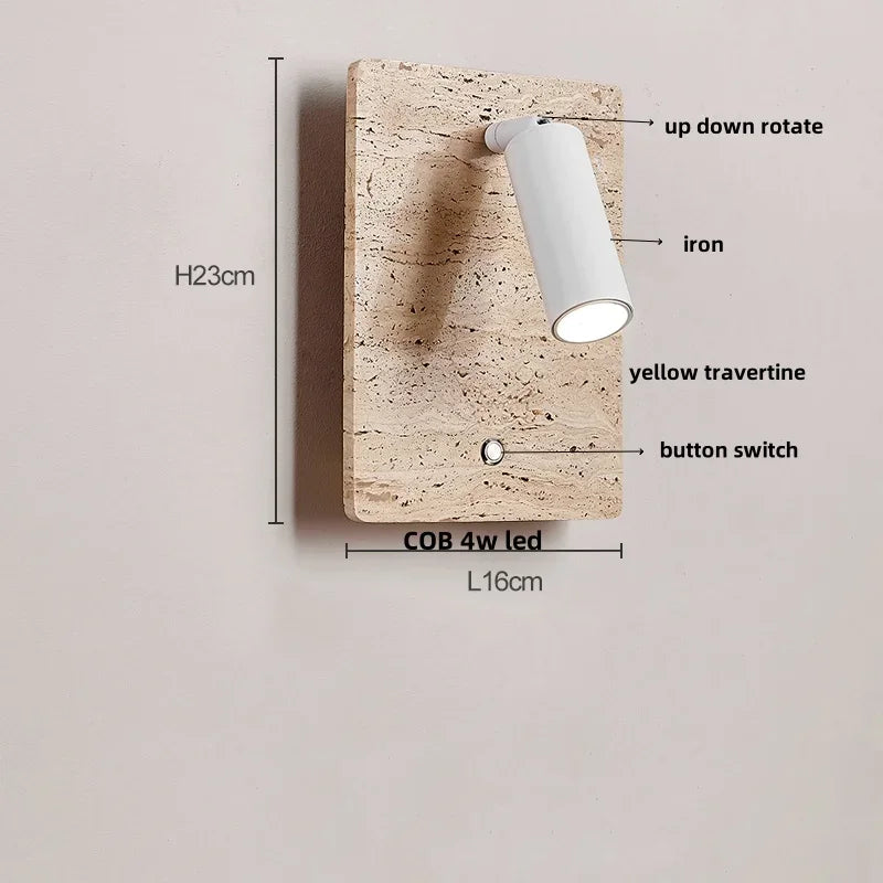 Cavora Stone Wall Light – Scandinavian Glass & Natural Stone Sconce | Up & Down Ambient Lighting | Contemporary Interior Design