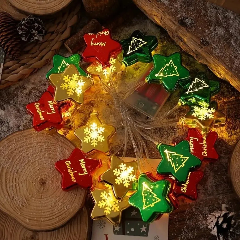 Hollow Globe LED Christmas String Lights – Battery-Powered Decorative Lights for Parties, Bedrooms & Christmas Trees