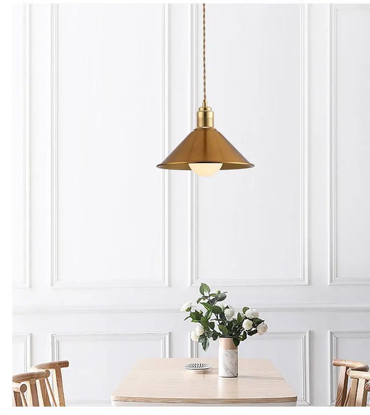 Gold Nordic Pendant Light – Modern LED Hanging Lamp | Scandinavian Luxury Interior Lighting
