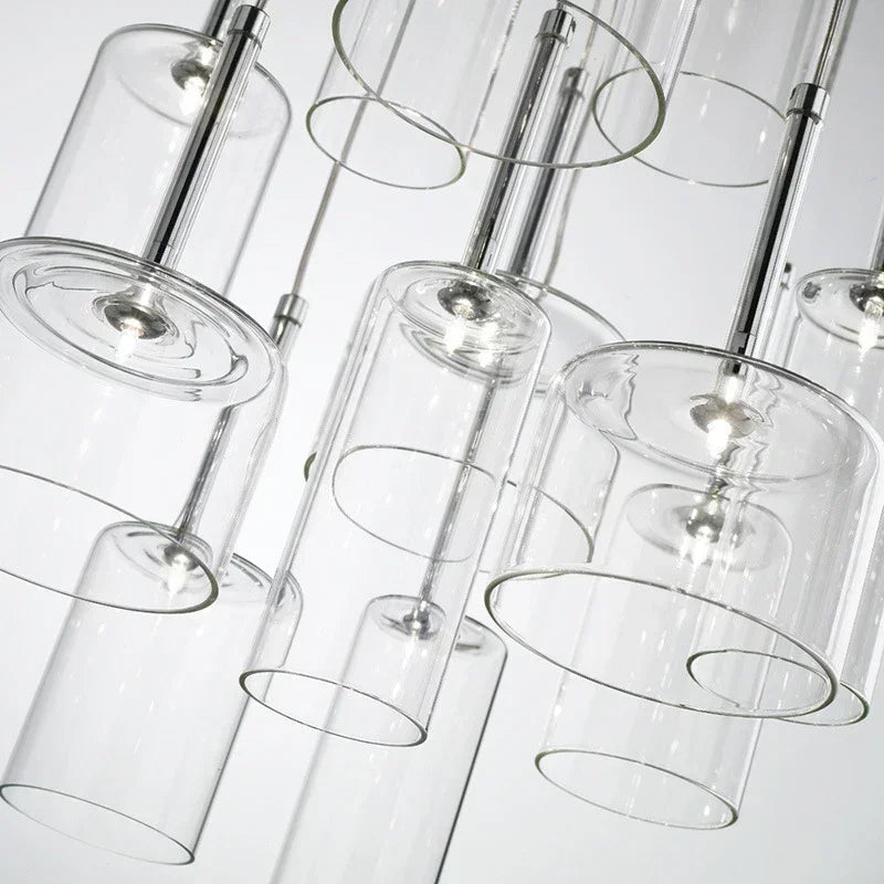 Milano Glass Pendant Light – Luxury LED Chandelier | Contemporary Italian Designer Lighting | Elegant Interior Centrepiece