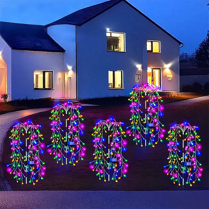 SolFeuer Solar LED Firework Lights – Waterproof Outdoor Garden Lighting for Patios, Balconies & Festive Decorations
