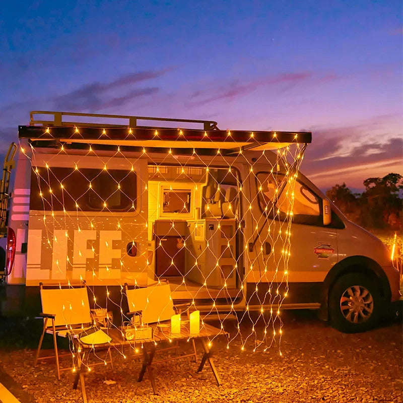 LED Net Christmas Lights – 6 x 4M & 3 x 3M Curtain Lighting for Windows, Gardens, Weddings & Festive Decorations