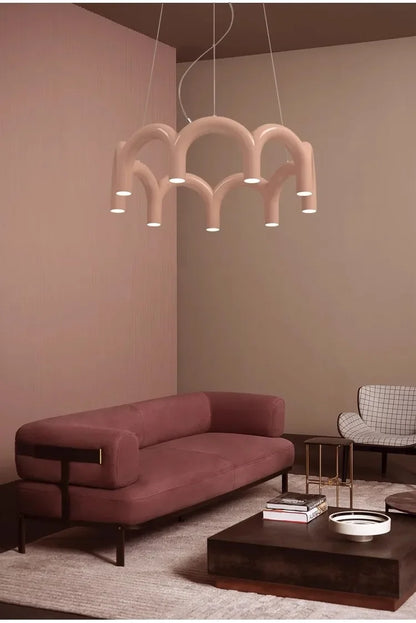 Sculptural U-Shaped LED Ceiling Light – Modern Designer Chandelier | Luxury Architectural Lighting