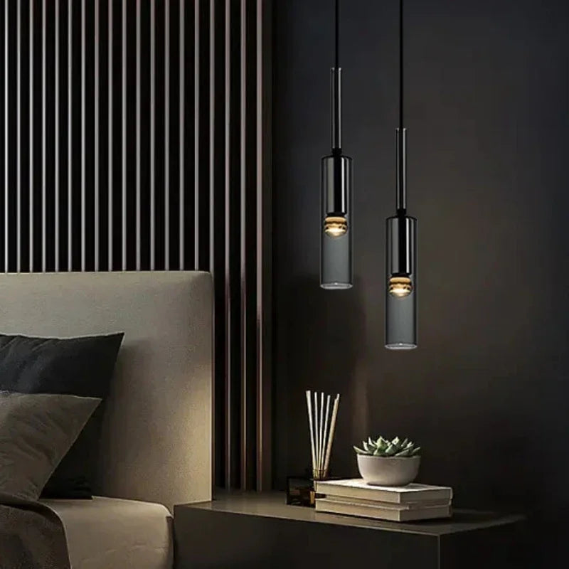 Obsidian Orb Pendant Light – Minimalist Glass Ceiling Lamp | Nordic LED Hanging Light for Contemporary Interiors