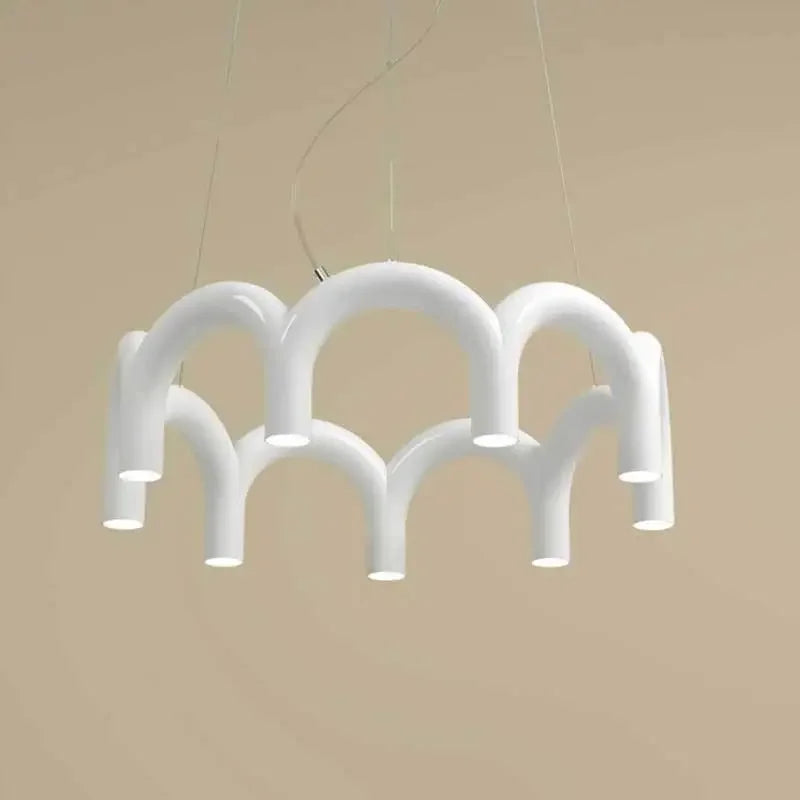 Sculptural U-Shaped LED Ceiling Light – Modern Designer Chandelier | Luxury Architectural Lighting