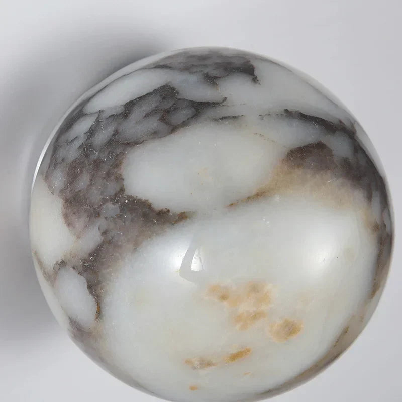 Luxury Marble Globe Wall Light – Natural Stone LED Wall Lamp for Bedrooms, Living Rooms, Hallways & Staircases