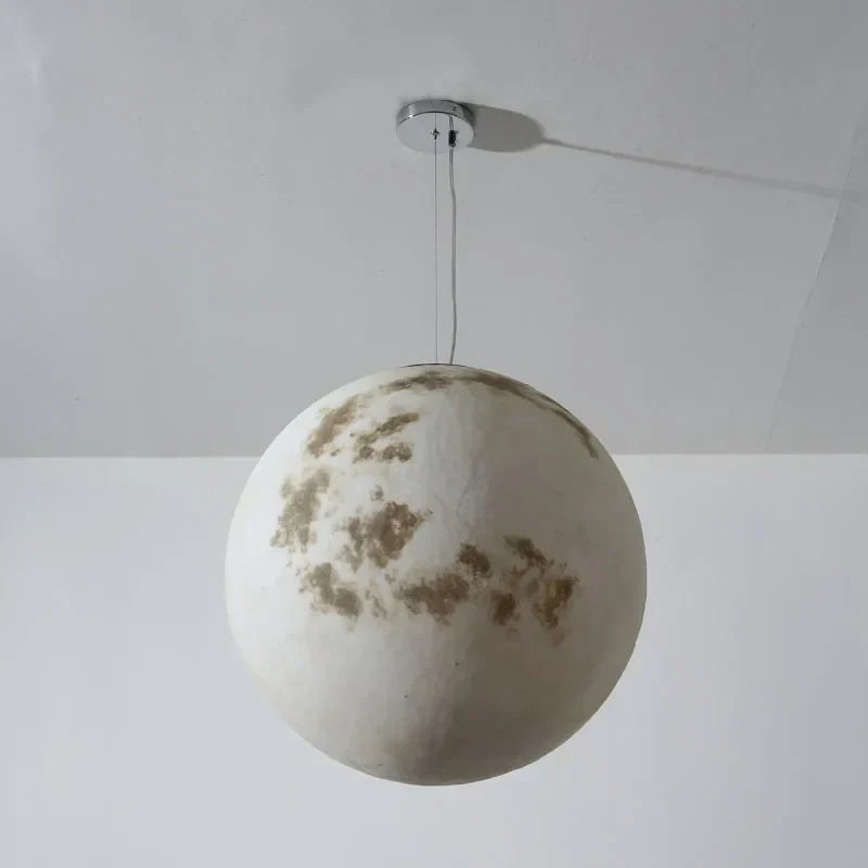 Moonlight Halo LED Pendant Light – Scandinavian Designer Ceiling Lamp | Contemporary Ambient Lighting | Statement Interior Feature