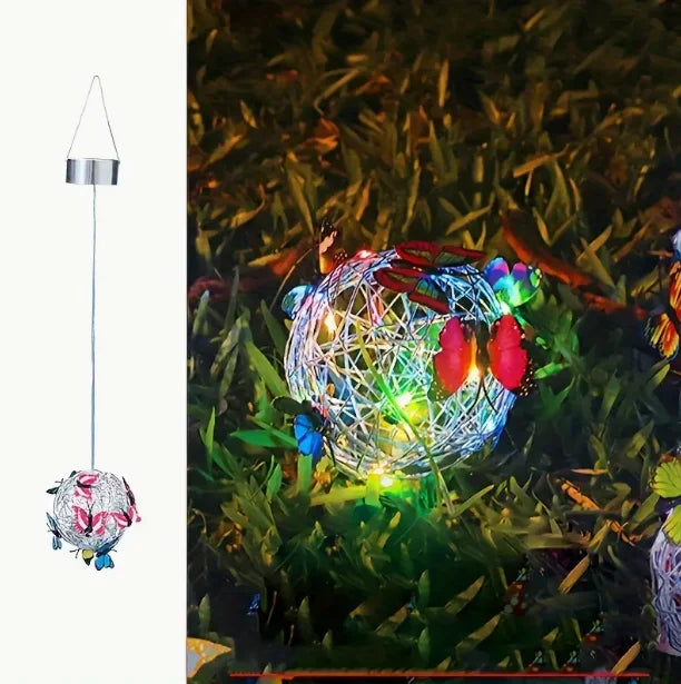 SOLABLOOM Solar Schmetterlingskugel Hängelampe-Leuchtezauber