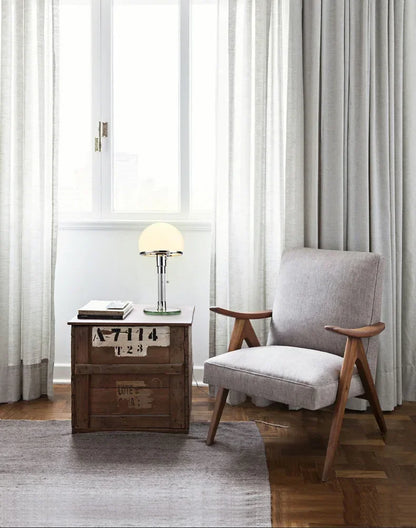 Luméhaus Table Lamp – Nordic Glass & Chrome Designer Lamp | Modern Ambient Lighting for Elegant Interiors