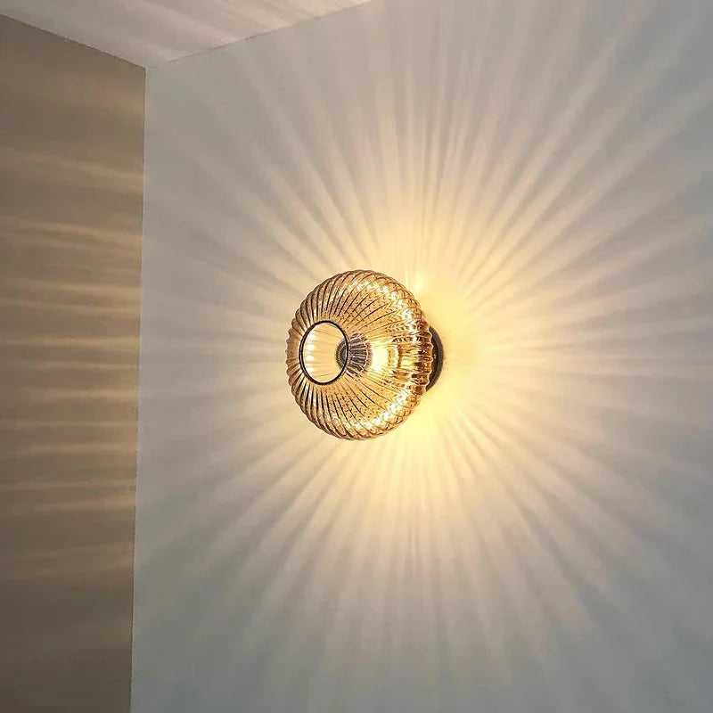 AuraGlas Bauhaus Wall Lamp – Modern Glass Wall Light for Nordic & Hotel-Inspired Interiors