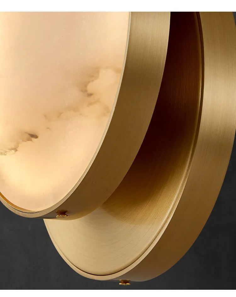 Marble Wall Light – Modern Gold LED Wall Lamp | Luxury Ambient Lighting | Contemporary Stone Interior Feature