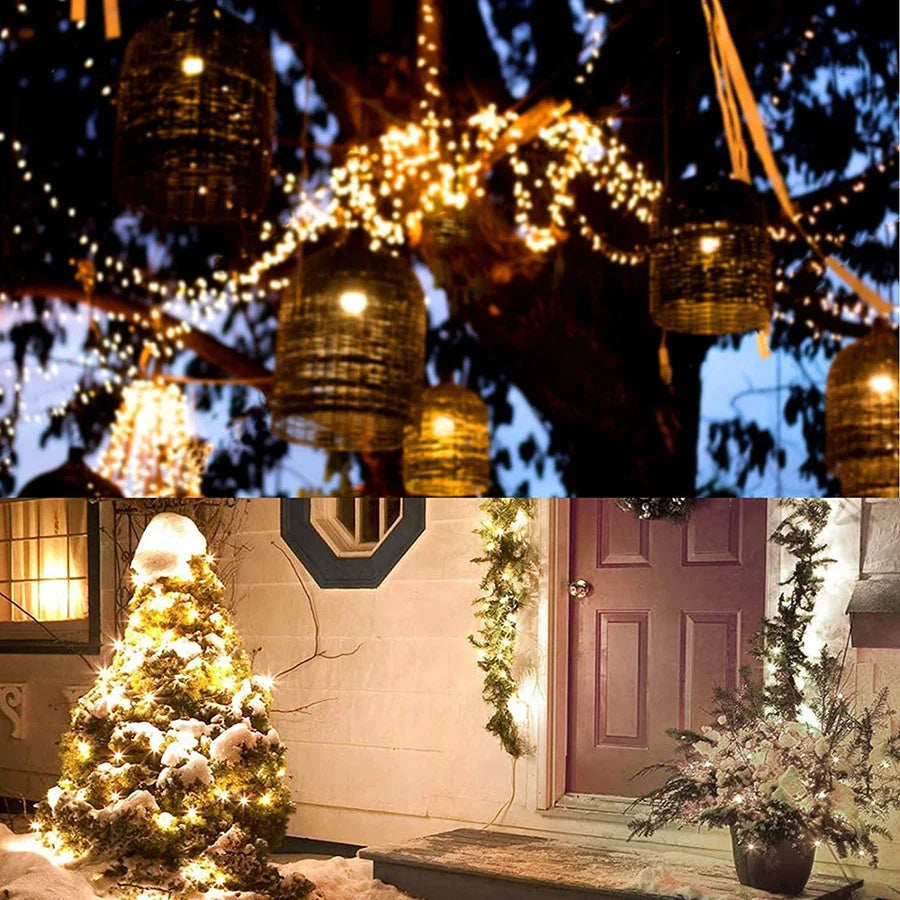 GLOWLINE LED String Lights – Waterproof Decorative Fairy Lights | 8 Lighting Modes | Indoor & Outdoor Celebration Lighting
