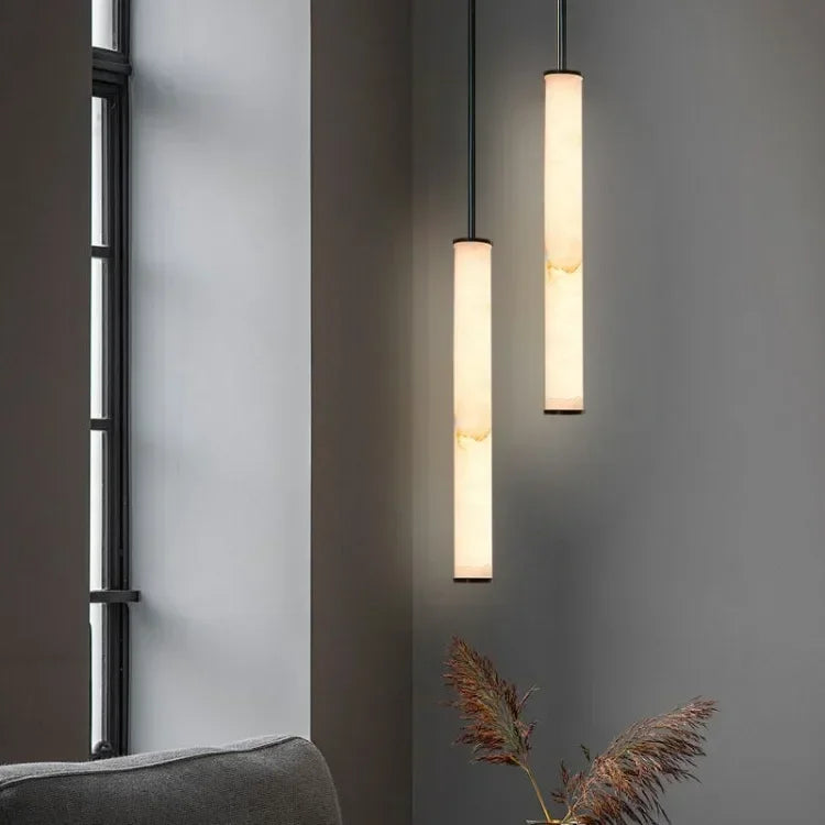 Marble Luxe LED Pendant Light – Contemporary Stone Ceiling Lamp | Premium Ambient Lighting | Modern Designer Statement