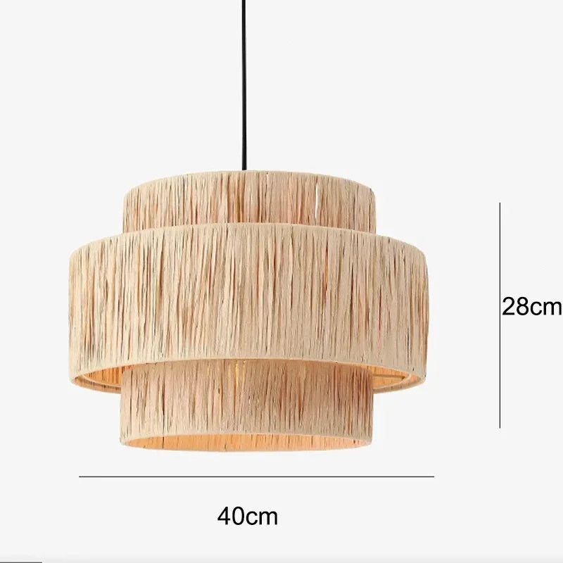 Wabi Sabi Rattan Pendant Light – Handwoven Japanese Ceiling Lamp | Natural Ambient Lighting | Artisan Interior Feature