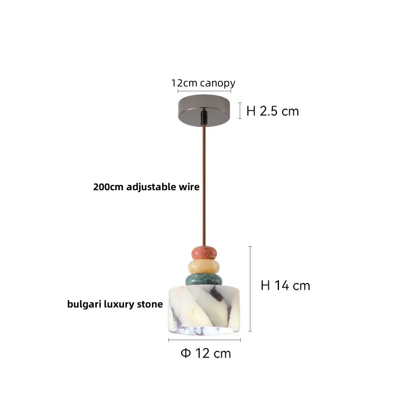 Bulgari Stone Pendant Light – Wabi-Sabi Marble Ceiling Lamp | Luxury Ambient Lighting | Contemporary Interior Statement
