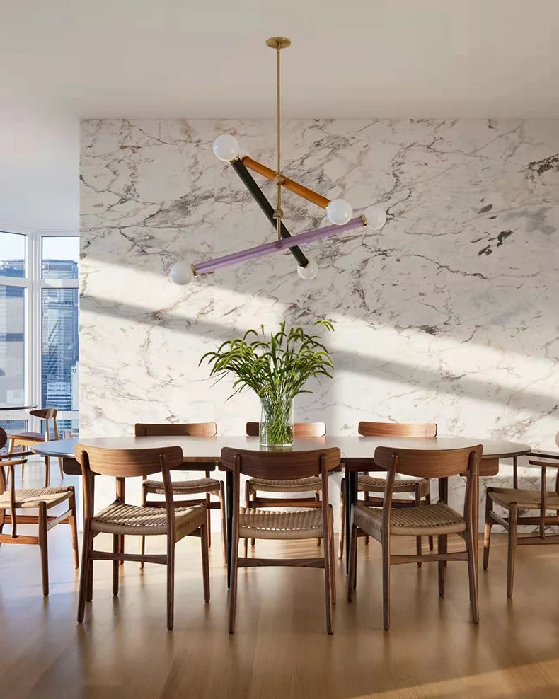 ArtGlow Modern Colorful Chandelier – Art Deco Glass & Acrylic Pendant Light for Contemporary Interiors