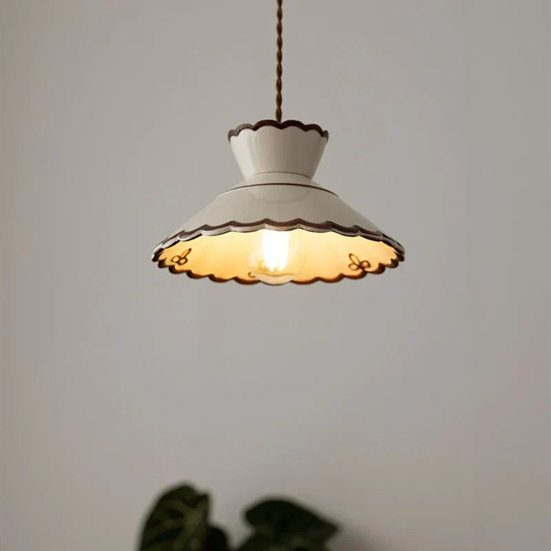 AuroraGlaze Pendant Light – Creative Glazed Ceramic LED Hanging Lamp (E27, 90–260V)