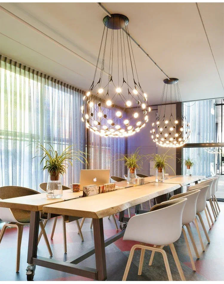 Modern Linear Pendant Light – Minimalist E27 Ceiling Lamp | Contemporary Ambient Lighting | Sleek Interior Statement
