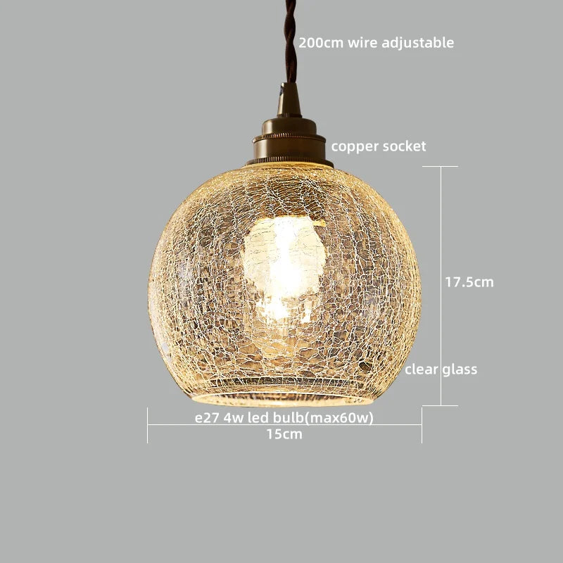 Verra Copper Pendant Light – Modern Glass Ceiling Lamp | Contemporary Ambient Lighting | Refined Interior Elegance