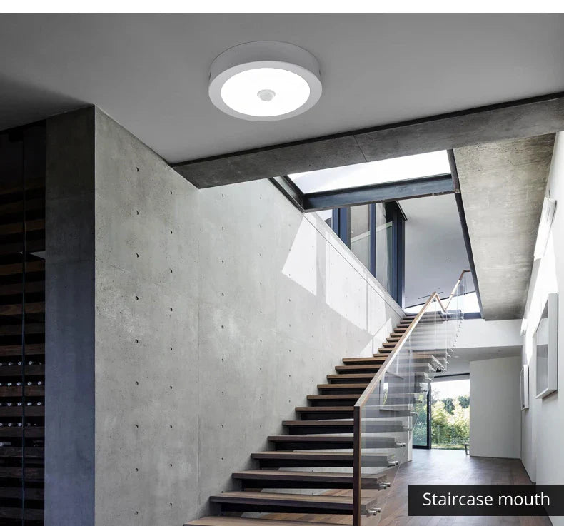 LED Ceiling Light with PIR Motion Sensor – Energy-Efficient Round Ceiling Lamp | Automatic Indoor Lighting | Modern Home Light Fixture