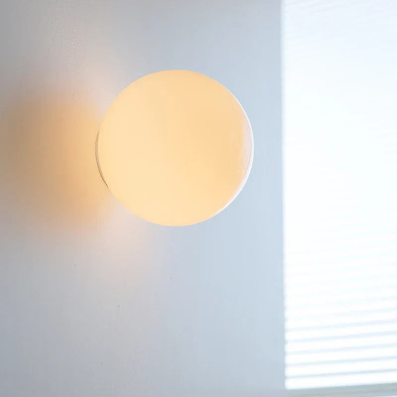 Orbelle Glass Wall Light – Frosted Globe LED Sconce | Modern Ambient Lighting | Timeless Interior Elegance